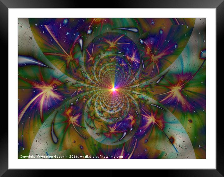 Starlight Explosion. Framed Mounted Print by Heather Goodwin