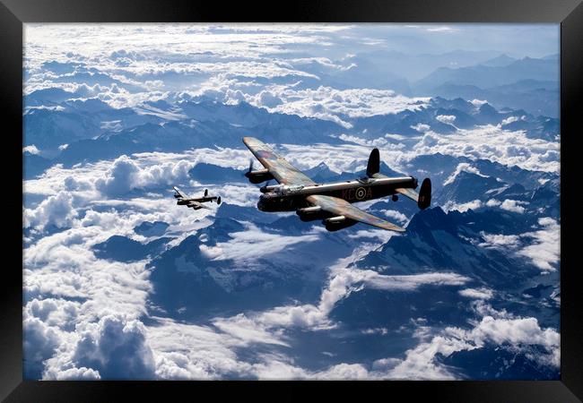Lancasters Over Europe Framed Print by J Biggadike