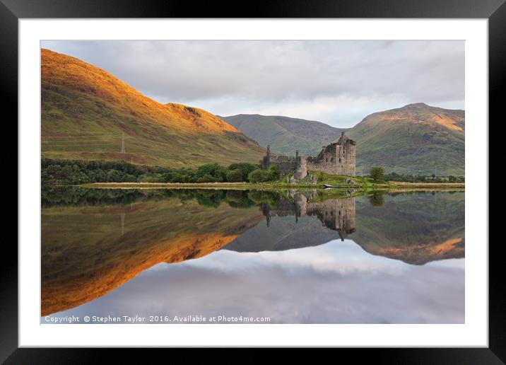 Golden morning at Loch Awe Framed Mounted Print by Stephen Taylor