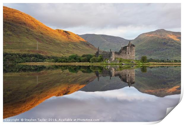 Golden morning at Loch Awe Print by Stephen Taylor