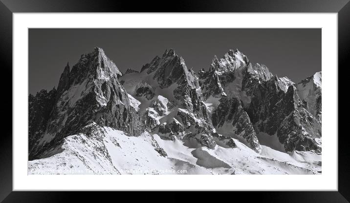 The Mont Blanc Ridge Framed Mounted Print by Stephen Taylor