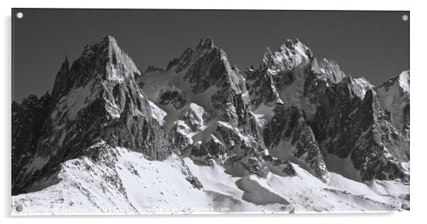 The Mont Blanc Ridge Acrylic by Stephen Taylor