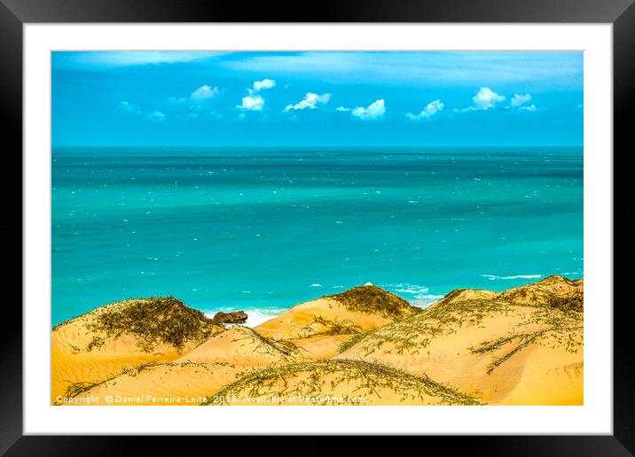 Dunes and Ocean Jericoacoara Brazil Framed Mounted Print by Daniel Ferreira-Leite