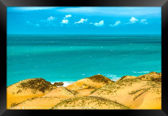 Dunes and Ocean Jericoacoara Brazil Framed Print by Daniel Ferreira-Leite