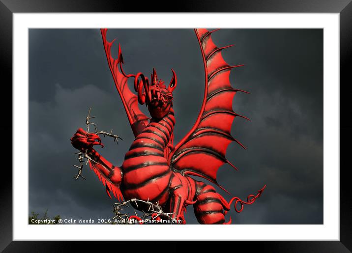 The Mametz Dragon Framed Mounted Print by Colin Woods