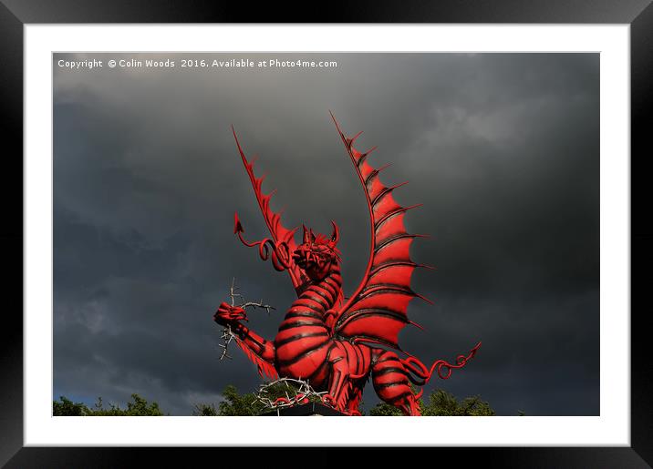 The Mametz Dragon Framed Mounted Print by Colin Woods