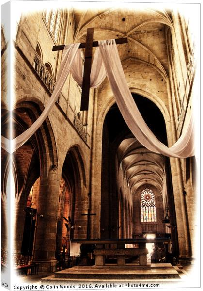 St Malo Church Interior Canvas Print by Colin Woods