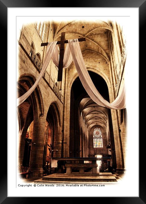 St Malo Church Interior Framed Mounted Print by Colin Woods