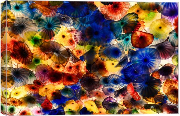 Glass Flowers Canvas Print by Ann McGrath
