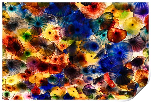 Glass Flowers Print by Ann McGrath