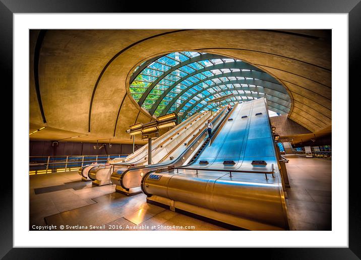 Architecture of Canary Wharf Framed Mounted Print by Svetlana Sewell