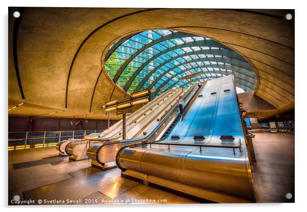 Architecture of Canary Wharf Acrylic by Svetlana Sewell