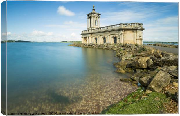 Morning At Normanton Church Canvas Print by Pete Holyoak
