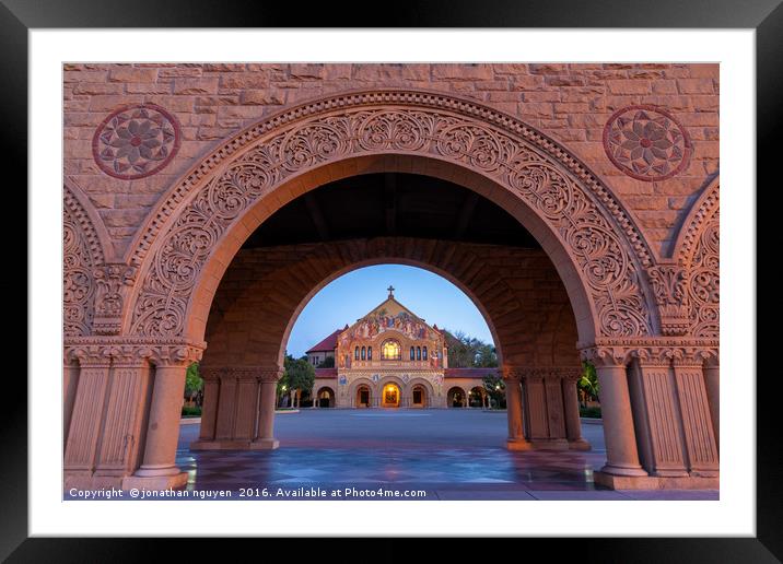 Stanford Chapel Framed Mounted Print by jonathan nguyen