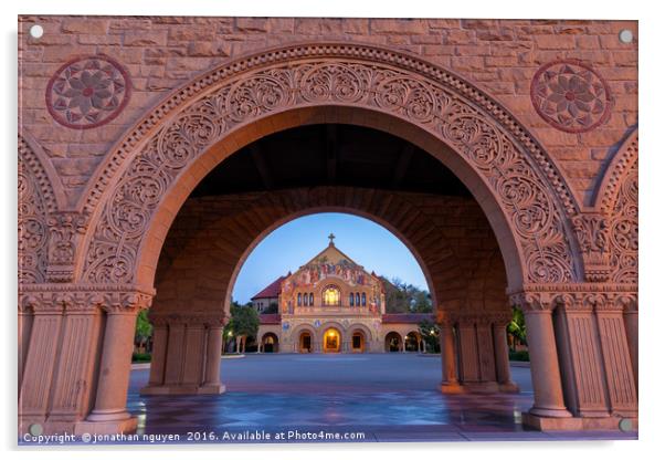 Stanford Chapel Acrylic by jonathan nguyen