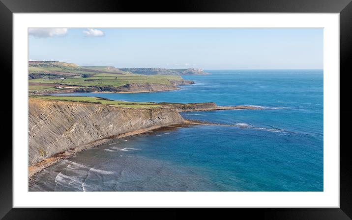 View From Gad Cliff.  Framed Mounted Print by Mark Godden