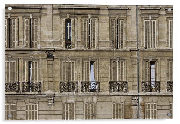 Old Facade, Marseilles, France Acrylic by Graham Lester George