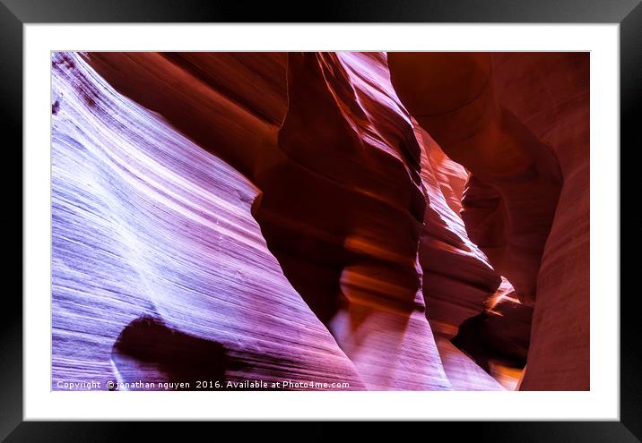 Under The Canyon Light Framed Mounted Print by jonathan nguyen
