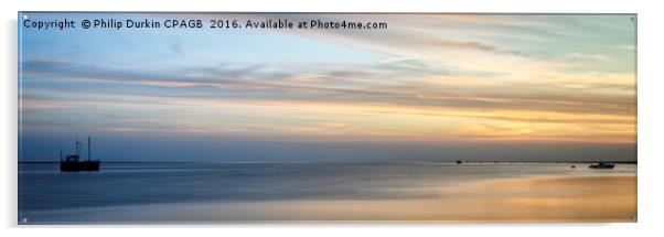 Lytham Sunset Acrylic by Phil Durkin DPAGB BPE4