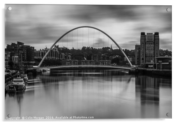 Millennium Bridge Sunrise Acrylic by Colin Morgan