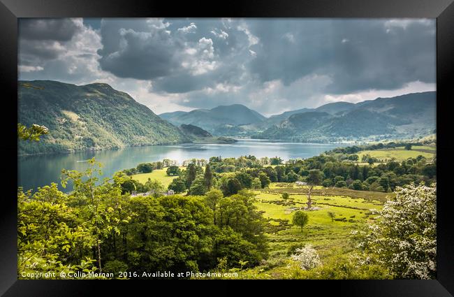 Ullswater and Glenridding from Gowbarrow Fell Framed Print by Colin Morgan