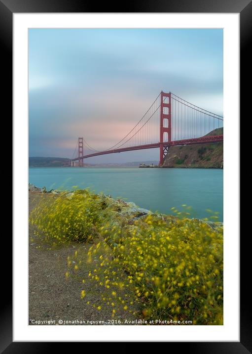 Wind, Fog and the Bay Framed Mounted Print by jonathan nguyen
