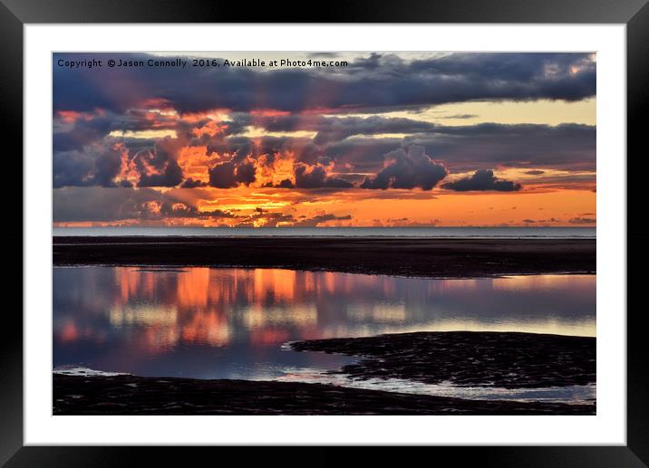 The Last Rays At Cleveleys Framed Mounted Print by Jason Connolly
