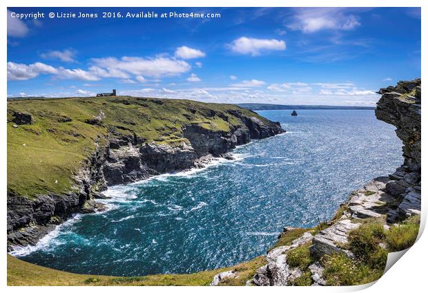 The Coast at Tintagel Print by E J T Photography