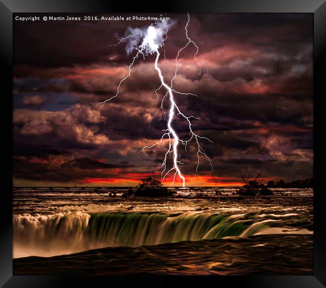 Electrifying Niagara Falls Framed Print by K7 Photography