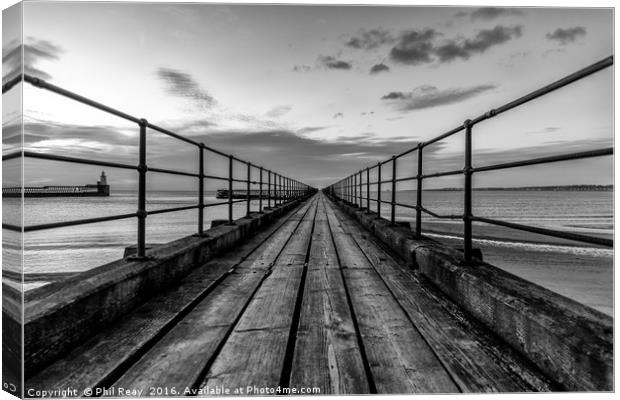 Down the pier Canvas Print by Phil Reay