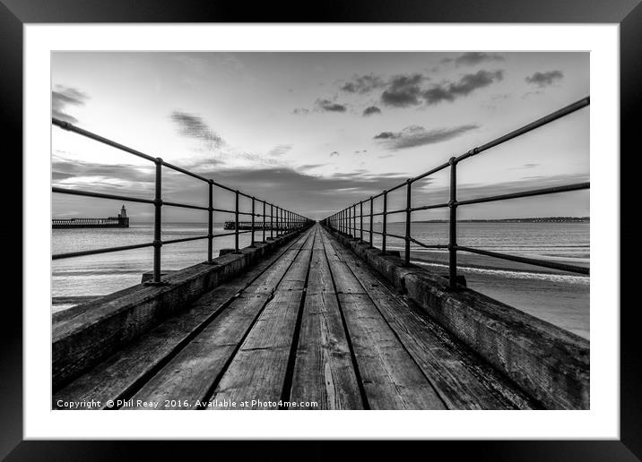 Down the pier Framed Mounted Print by Phil Reay