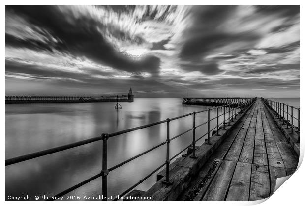 Blyth harbour entrance Print by Phil Reay