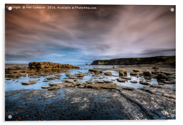 Saltwick Bay Acrylic by Neil Cameron