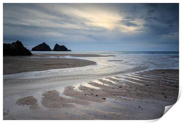 Hollywell bay  Print by chris smith