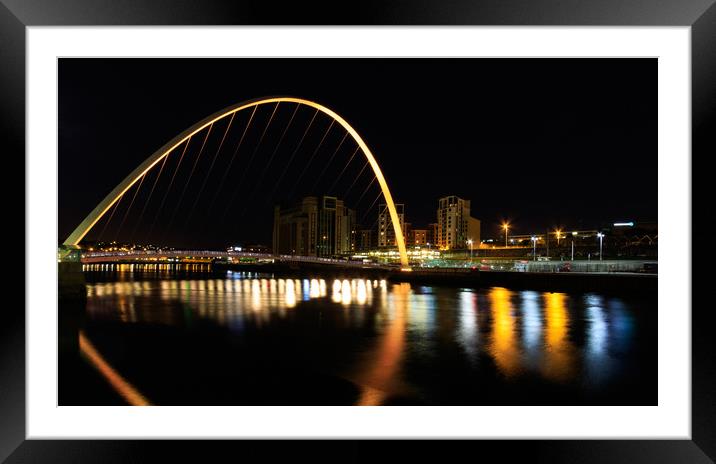 Newcasle at night  Framed Mounted Print by chris smith