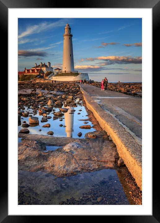 st marys lighthouse  Framed Mounted Print by chris smith
