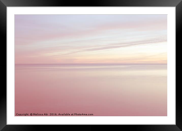 Abstract Pastel Pink Seascape Framed Mounted Print by Melissa Abi