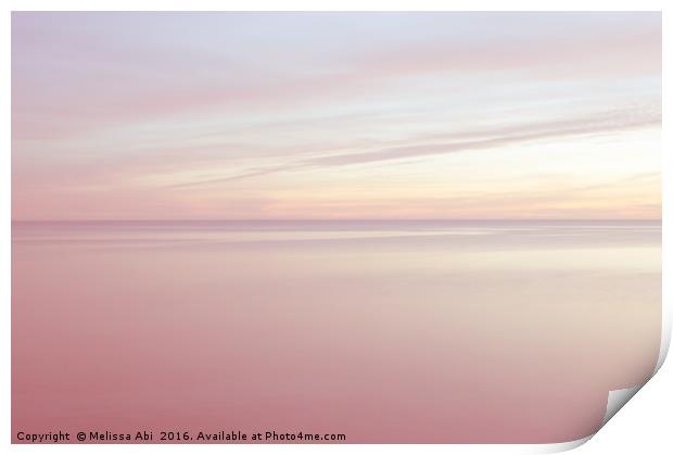 Abstract Pastel Pink Seascape Print by Melissa Abi