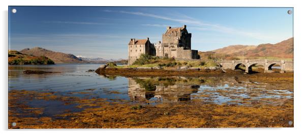 Eilean Donan Castle Panoramic View Acrylic by Grant Glendinning