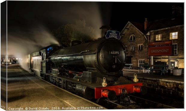 63395 evening pullman diner at Grosmont station Canvas Print by David Oxtaby  ARPS