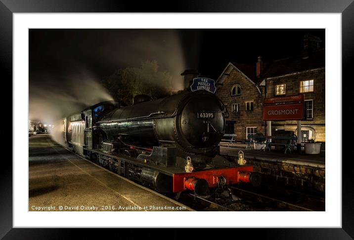 63395 evening pullman diner at Grosmont station Framed Mounted Print by David Oxtaby  ARPS