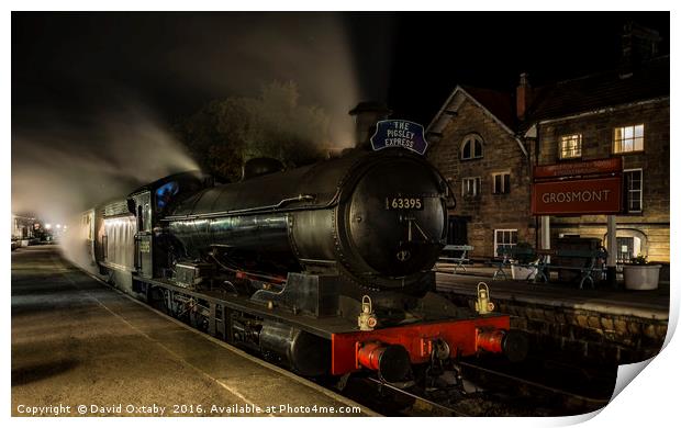 63395 evening pullman diner at Grosmont station Print by David Oxtaby  ARPS