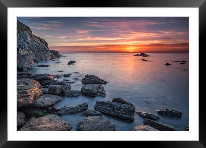 Sunset Anglesey Framed Mounted Print by John Durkin