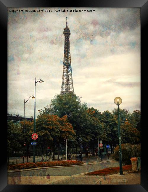 Eiffel Tower Paris Framed Print by Lynn Bolt