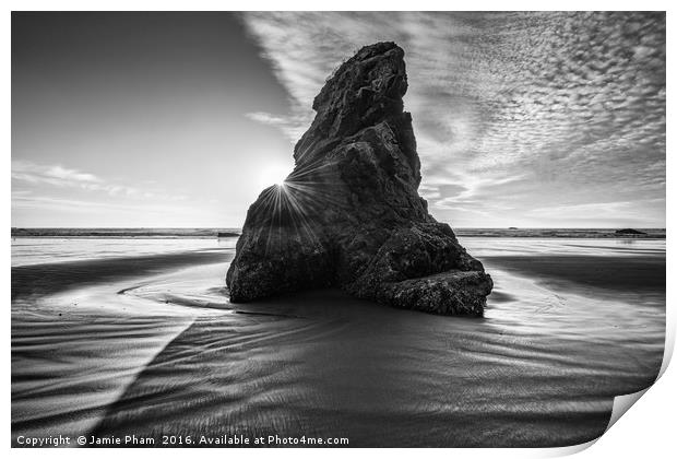 Second Beach in Olympic National Park located in W Print by Jamie Pham