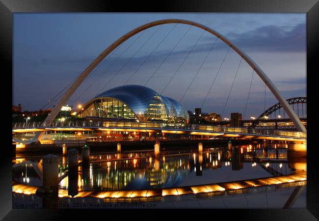 Reflections On The River Tyne, Newcastle-Gateshead Framed Print by Rob Cole