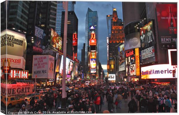 Times Square, New York, USA Canvas Print by Rob Cole