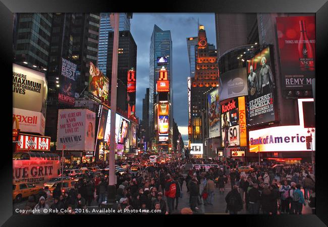 Times Square, New York, USA Framed Print by Rob Cole