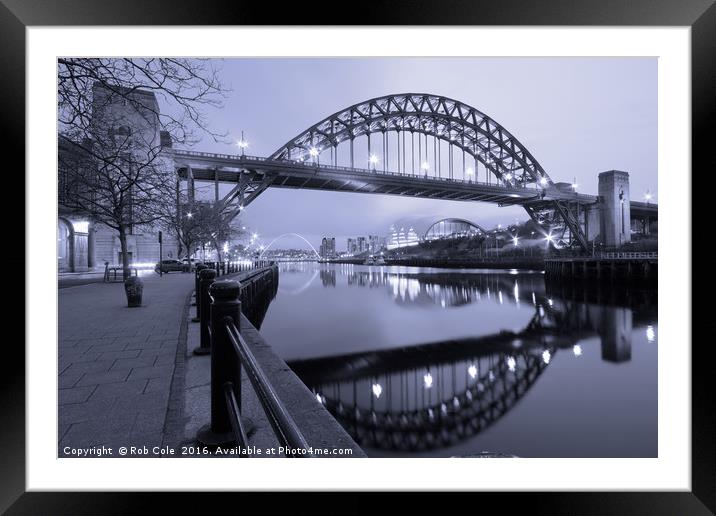 The Tyne Bridge, Newcastle-Gateshead, Tyne and Wea Framed Mounted Print by Rob Cole