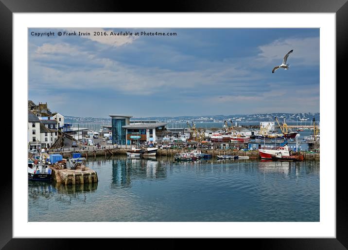 Part of Brixham harbour Framed Mounted Print by Frank Irwin